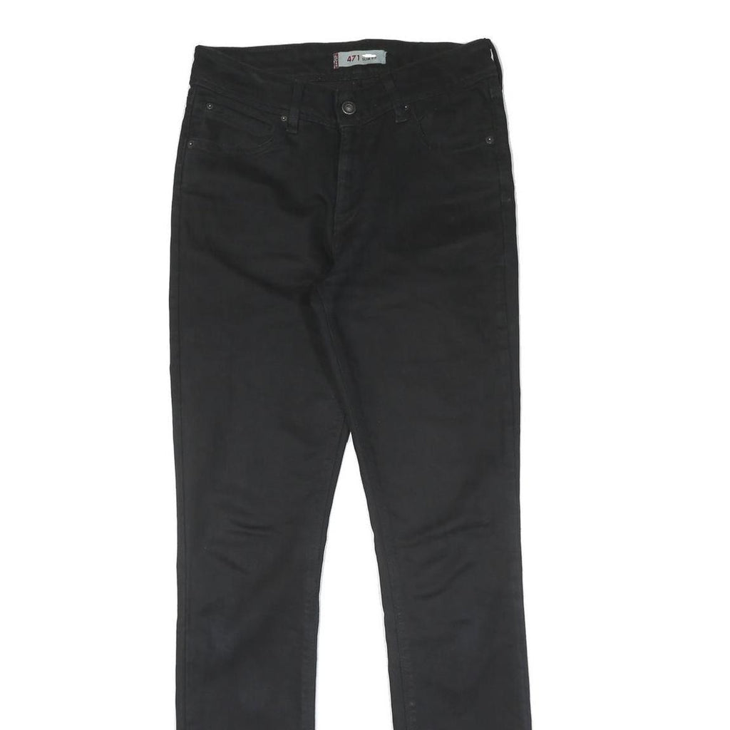 LEVI'S Mens Black Slim Skinny Denim Dark Zip W28 L34 Stretch Slim Fit Jeans