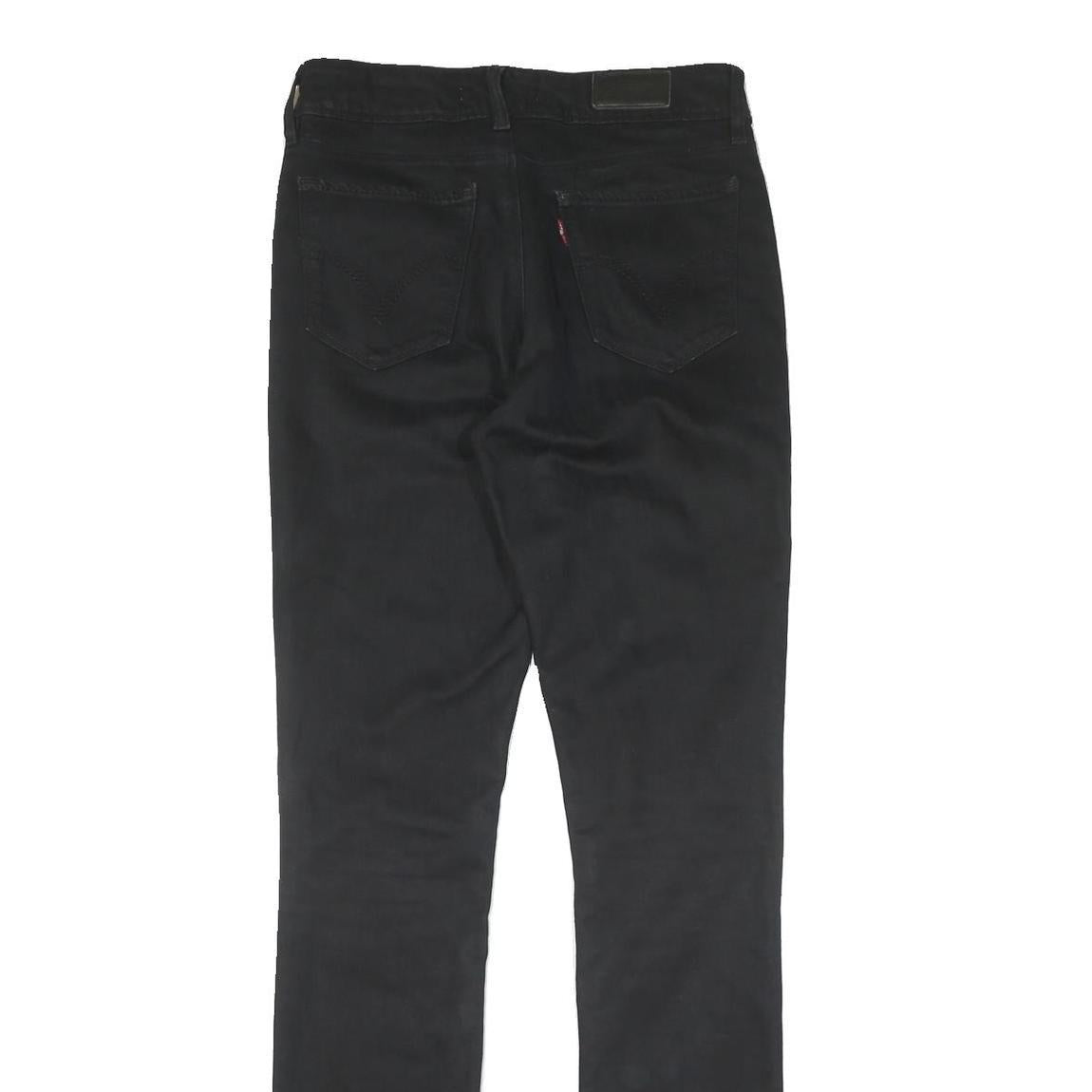 LEVI'S Mens Black Slim Skinny Denim Dark Zip W28 L34 Stretch Slim Fit Jeans