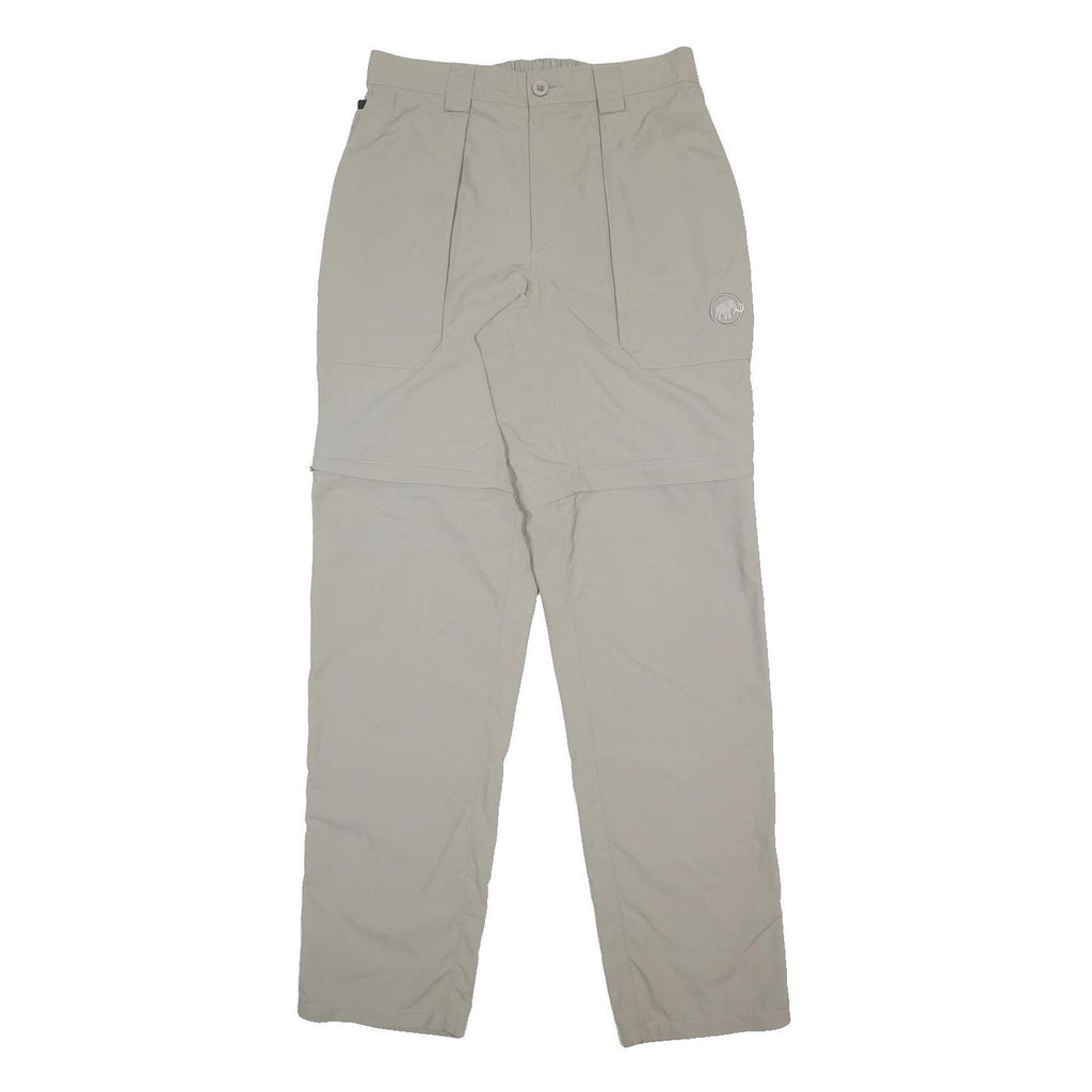 MAMMUT Womens Nylon Beige Regular Trousers W29 L33 Outdoor Zip Pocket