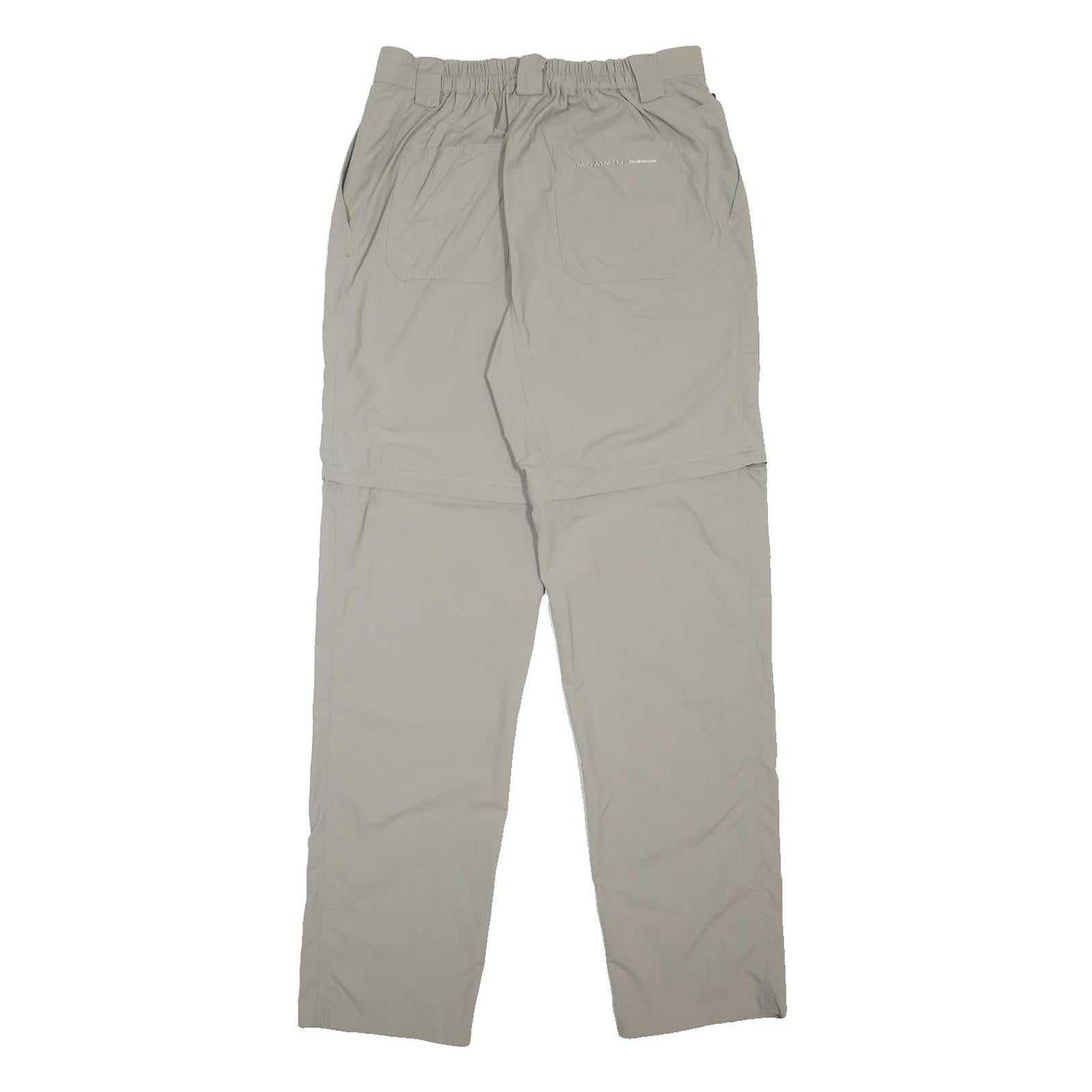 MAMMUT Womens Nylon Beige Regular Trousers W29 L33 Outdoor Zip Pocket