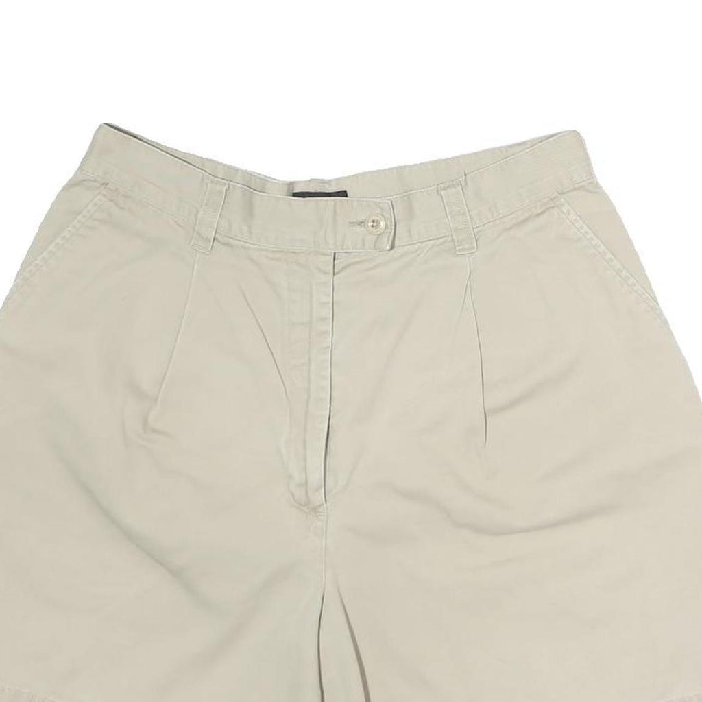 NY & CO Womens Shorts Beige Casual Plain M W28 Lightweight Cotton Blend