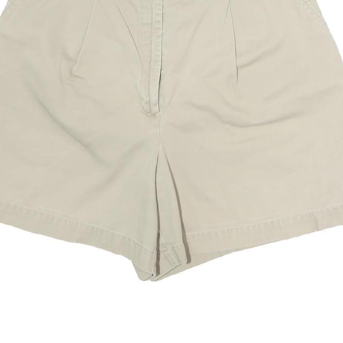 NY & CO Womens Shorts Beige Casual Plain M W28 Lightweight Cotton Blend