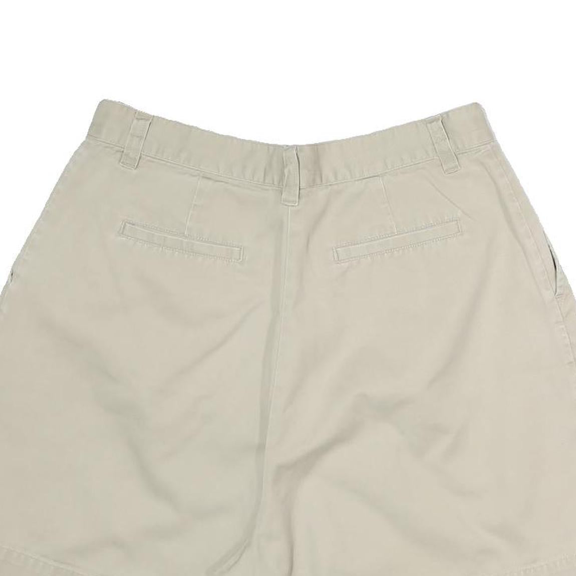 NY & CO Womens Shorts Beige Casual Plain M W28 Lightweight Cotton Blend