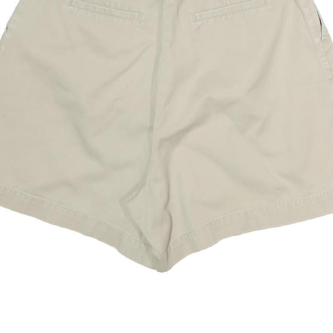 NY & CO Womens Shorts Beige Casual Plain M W28 Lightweight Cotton Blend