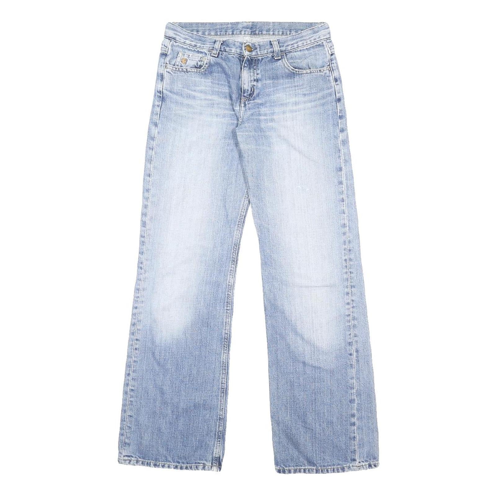 CARHARTT Womens Jeans Blue Loose Straight Denim Light W28 L31 Casual Workwear