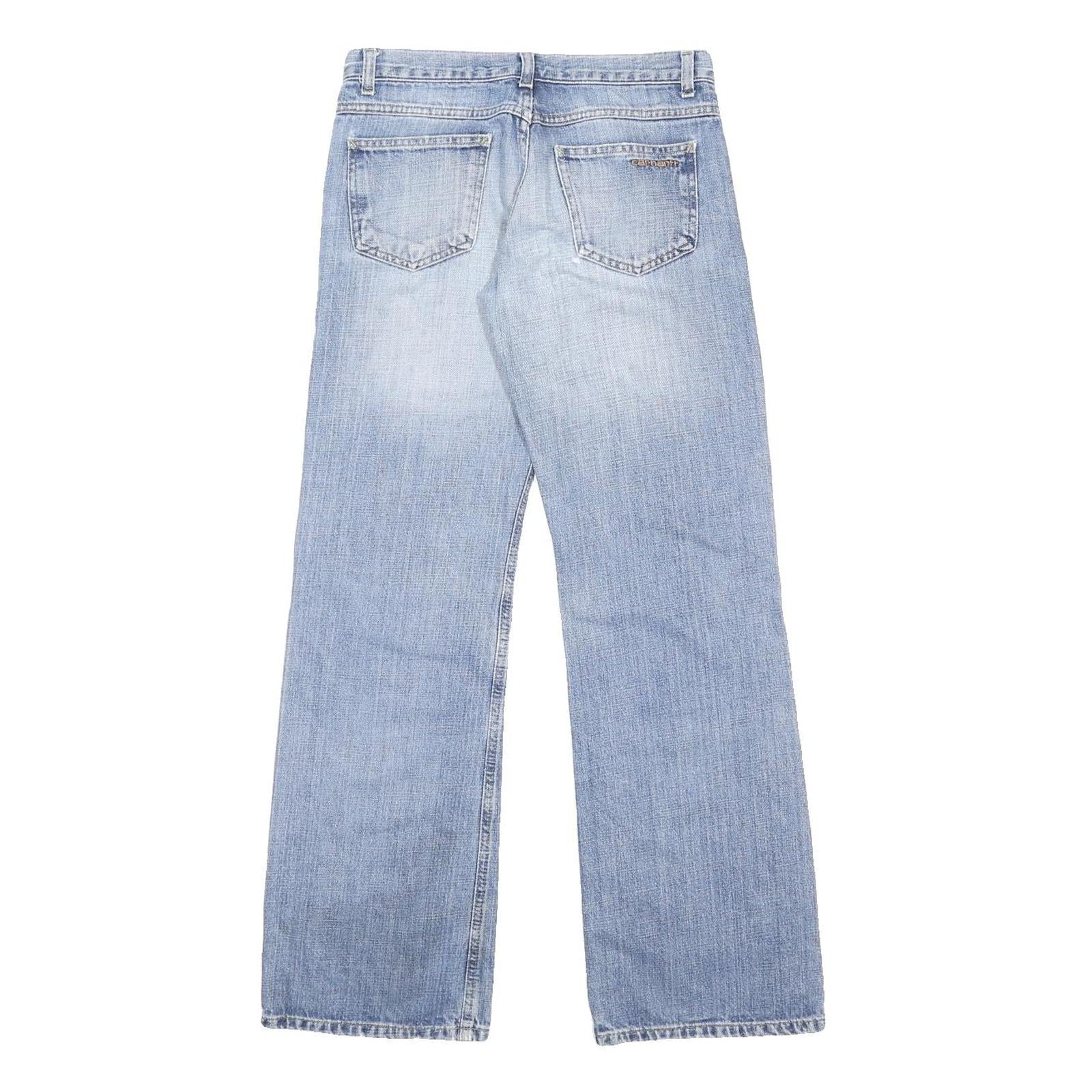 CARHARTT Womens Jeans Blue Loose Straight Denim Light W28 L31 Casual Workwear