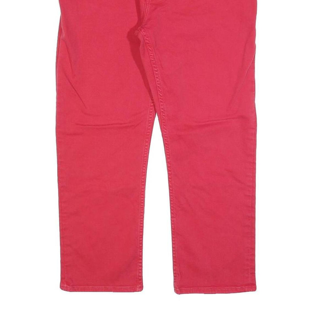 TOMMY JEANS Womens Slim Red Jeans Denim W34 L24 Classic Cotton Blend Zip