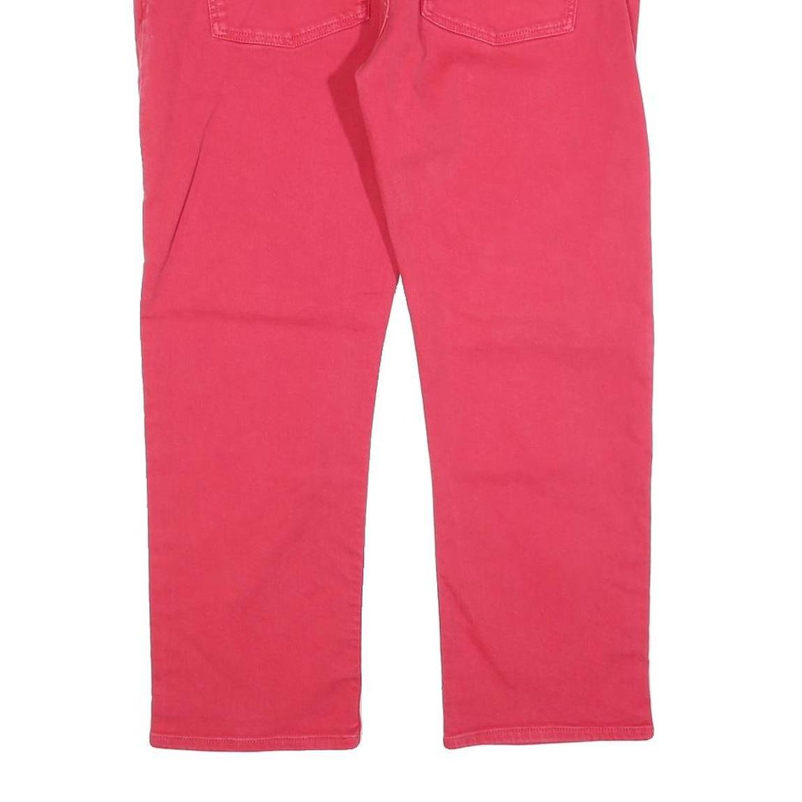 TOMMY JEANS Womens Slim Red Jeans Denim W34 L24 Classic Cotton Blend Zip