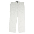 CALVIN KLEIN JEANS Mens Cotton White Casual Regular Fit Straight Leg Trousers