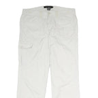 CALVIN KLEIN JEANS Mens Cotton White Casual Regular Fit Straight Leg Trousers