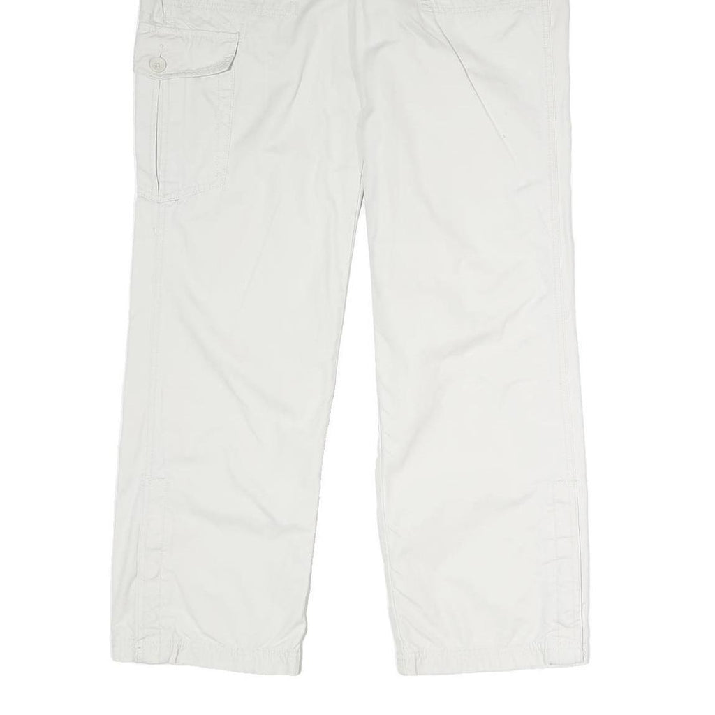 CALVIN KLEIN JEANS Mens Cotton White Casual Regular Fit Straight Leg Trousers