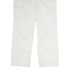 CALVIN KLEIN JEANS Mens Cotton White Casual Regular Fit Straight Leg Trousers