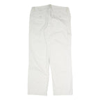 CALVIN KLEIN JEANS Mens Cotton White Casual Regular Fit Straight Leg Trousers