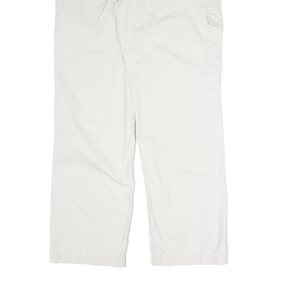 CALVIN KLEIN JEANS Mens Cotton White Casual Regular Fit Straight Leg Trousers