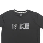 NIKE Womens Black Logo Print T-Shirt S Short Sleeve Crew Neck Sports Casual