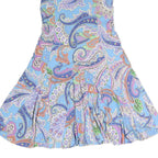 LAUREN RALPH LAUREN Womens Blue Paisley Fit & Flare Woven Sleeveless Midi Dress