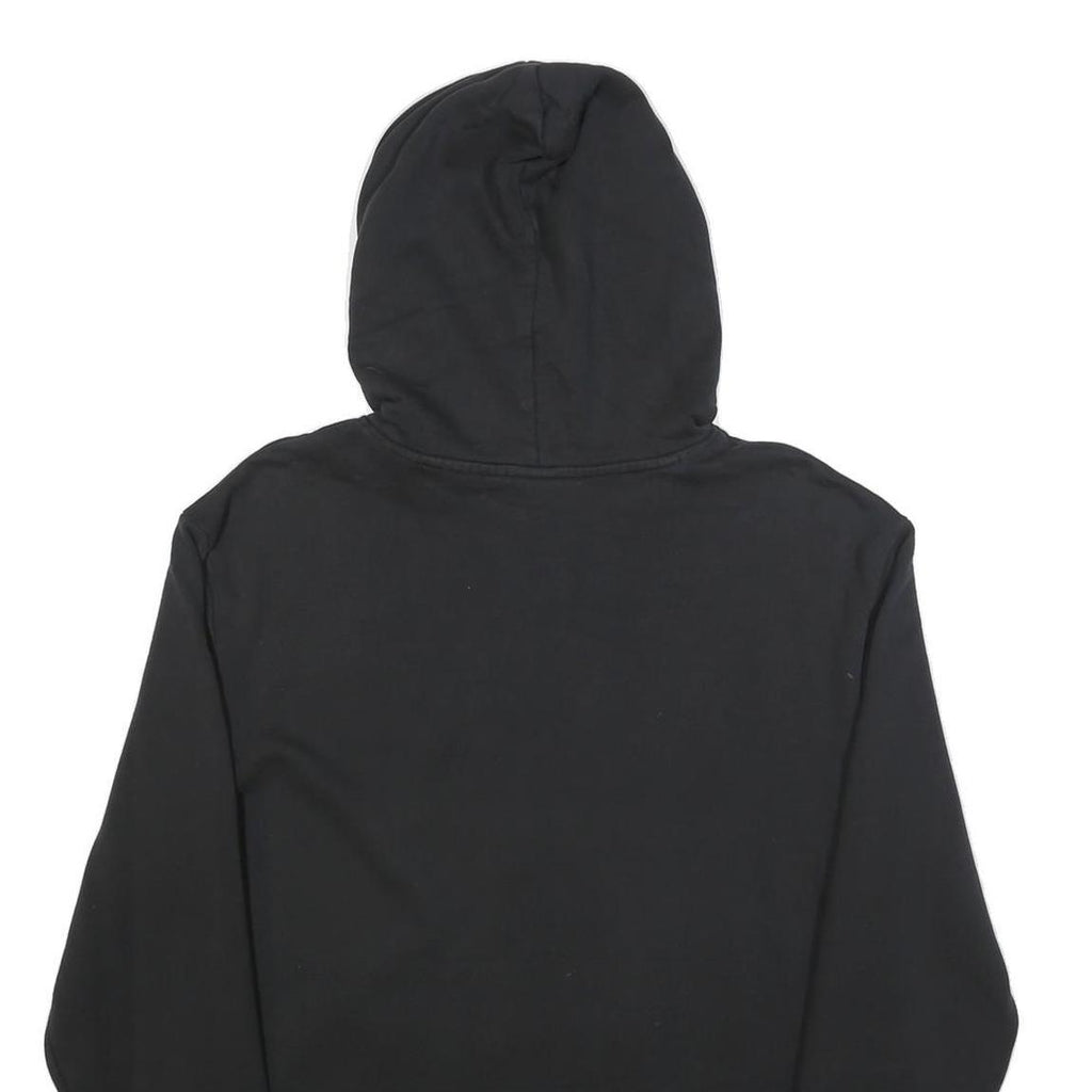 REEBOK Mens Black Hoodie M Cotton Blend Pullover Logo Print Casual