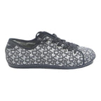 DKNY Logo Print Womens Lace-Up Trainers Black & Grey Synthetic UK 8.5 Casual