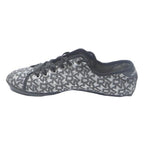 DKNY Logo Print Womens Lace-Up Trainers Black & Grey Synthetic UK 8.5 Casual