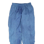 Mens Joggers Blue L W30 L32 Polyester Blend Relaxed Tapered Zip Hem