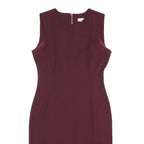 CALVIN KLEIN Womens Maroon Bodycon Polyester Blend Sleeveless Midi Dress M