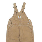 CARHARTT Boys Beige Cotton Dungarees Regular Fit Plain XXS W26 L10 Durable