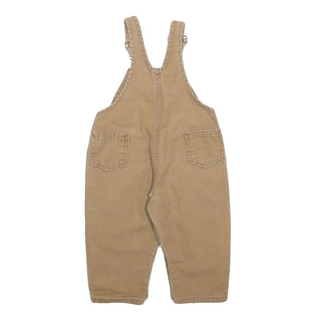 CARHARTT Boys Beige Cotton Dungarees Regular Fit Plain XXS W26 L10 Durable