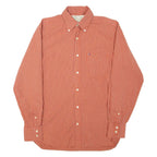 TOMMY HILFIGER Mens Shirt Orange Check Long Sleeve S