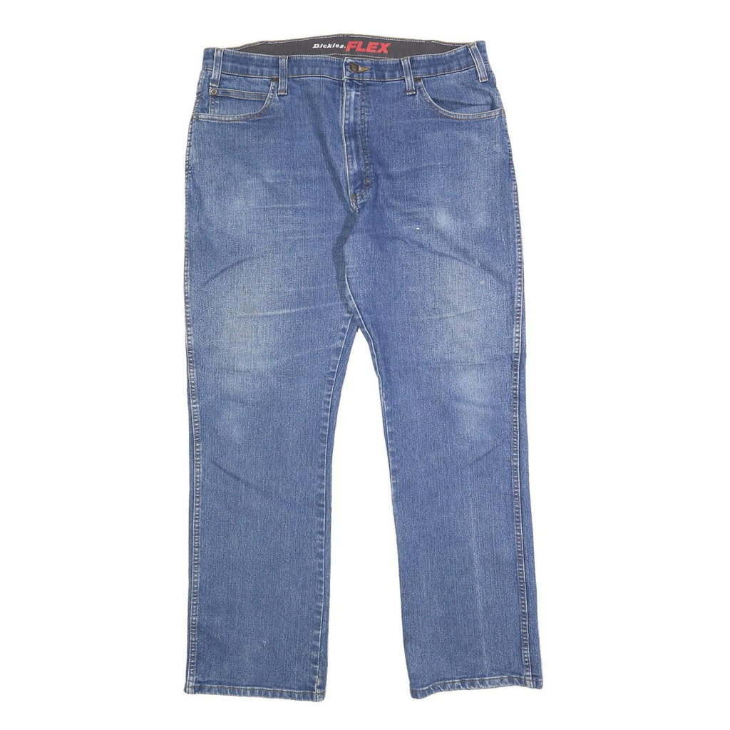 DICKIES Mens Jeans Blue Regular Straight Denim Medium W38 L32 Workwear