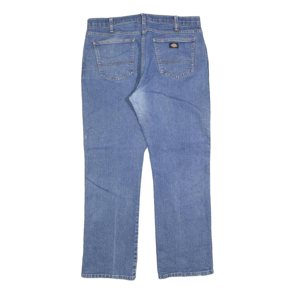 DICKIES Mens Jeans Blue Regular Straight Denim Medium W38 L32 Workwear