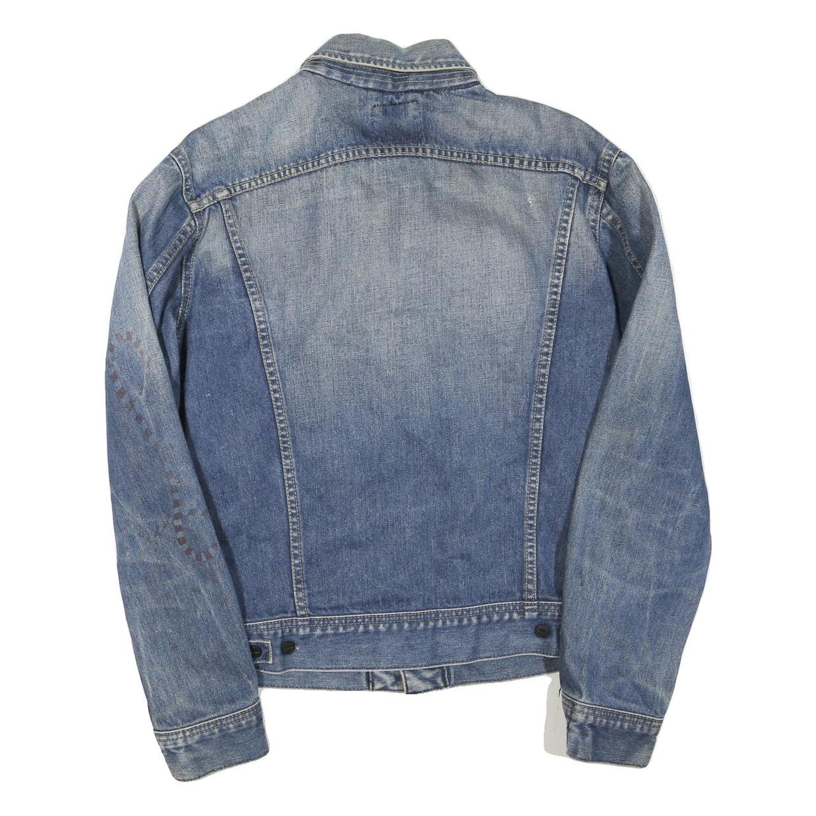 LEE Mens Blue Denim Jacket M Cotton Blend Button Closure Classic Fit Casual