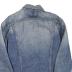 LEE Mens Blue Denim Jacket M Cotton Blend Button Closure Classic Fit Casual