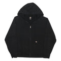 DICKIES Mens Black Zip Up Hoodie XL Workwear Cotton Blend Casual Sweatshirt