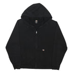 DICKIES Mens Black Zip Up Hoodie XL Workwear Cotton Blend Casual Sweatshirt