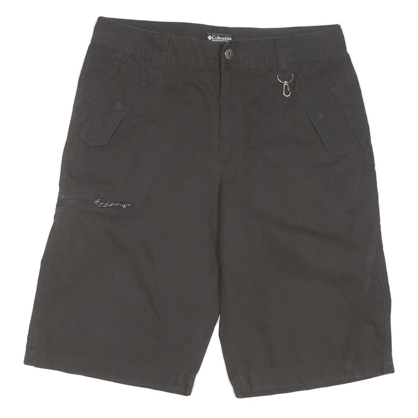 COLUMBIA Womens Shorts Black Casual L W36 Outdoor Cotton Blend Comfort Fit