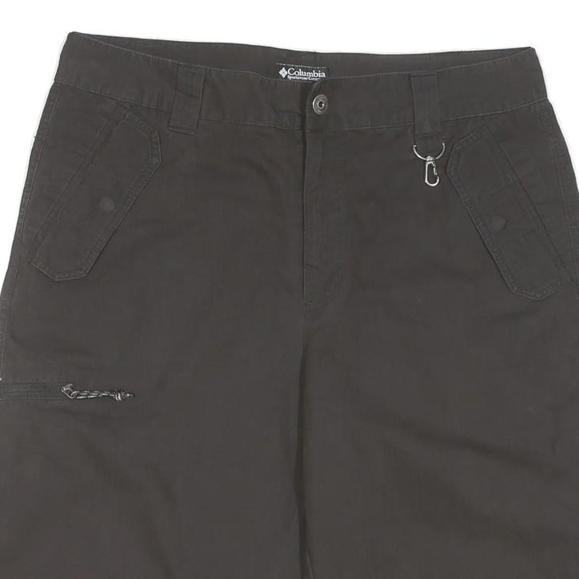 COLUMBIA Womens Shorts Black Casual L W36 Outdoor Cotton Blend Comfort Fit