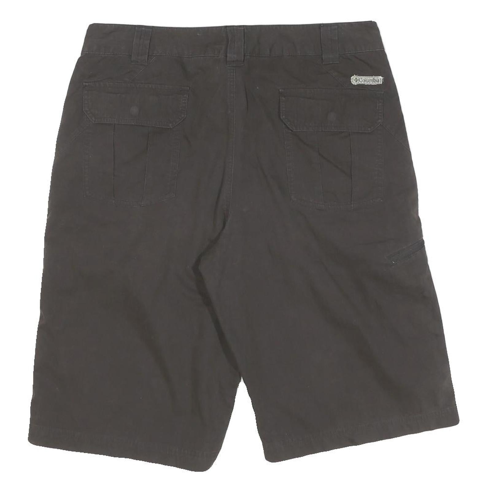 COLUMBIA Womens Shorts Black Casual L W36 Outdoor Cotton Blend Comfort Fit