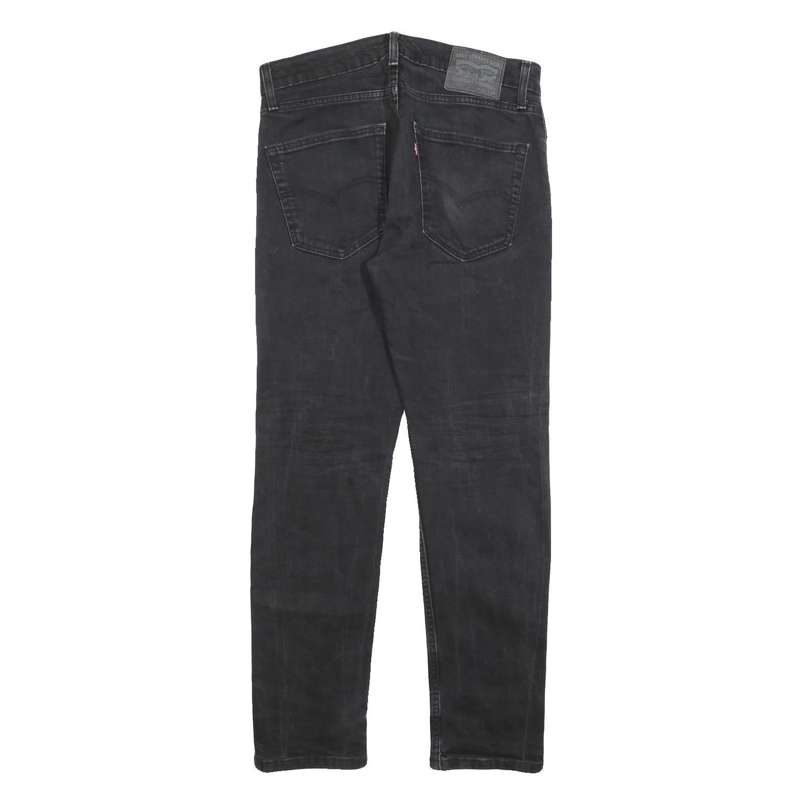 LEVI'S 502 Mens Jeans Black Regular Straight Denim Medium W31 L32 Zip Cotton