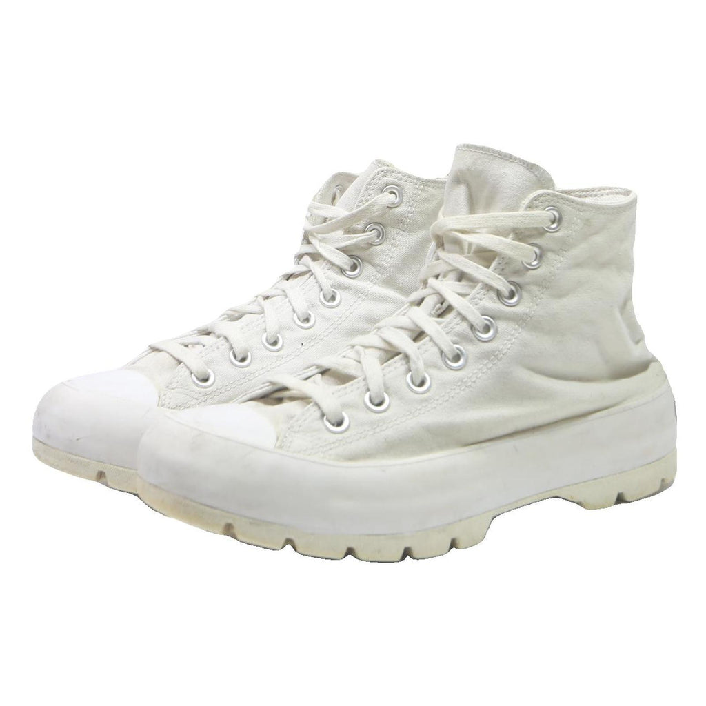 CONVERSE Chuck Taylor All Star Lugged Womens Trainers White Canvas UK 7.5