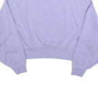 NIKE Womens Purple Crew Neck M Cropped Sweatshirt Cotton Pullover