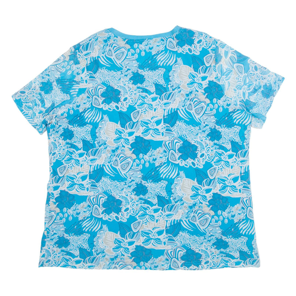 KINGFIELD Womens Shirt Top Blue Floral 2XL