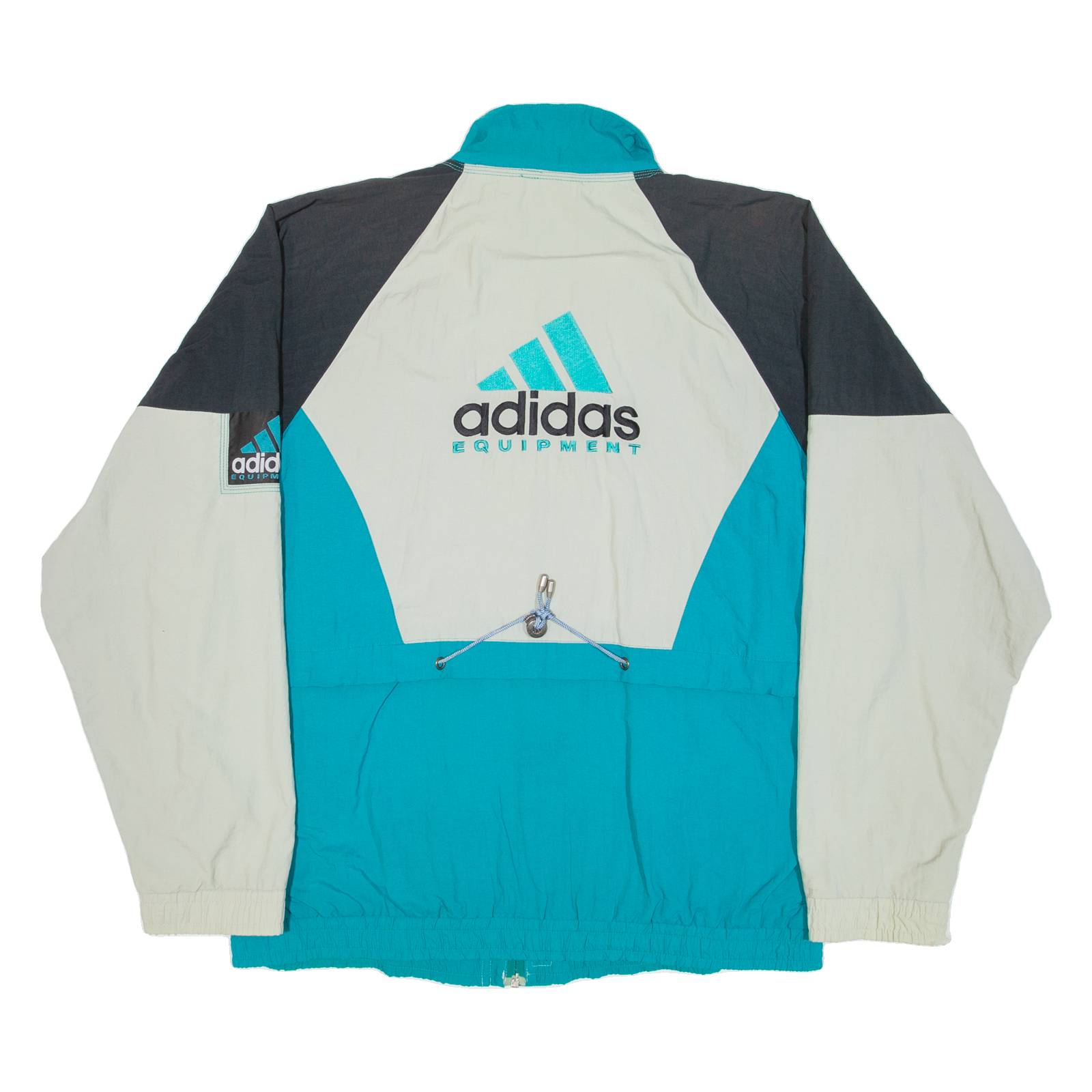 ADIDAS EQUIPMENT Mens Track Jacket Green 90s Colourblock L