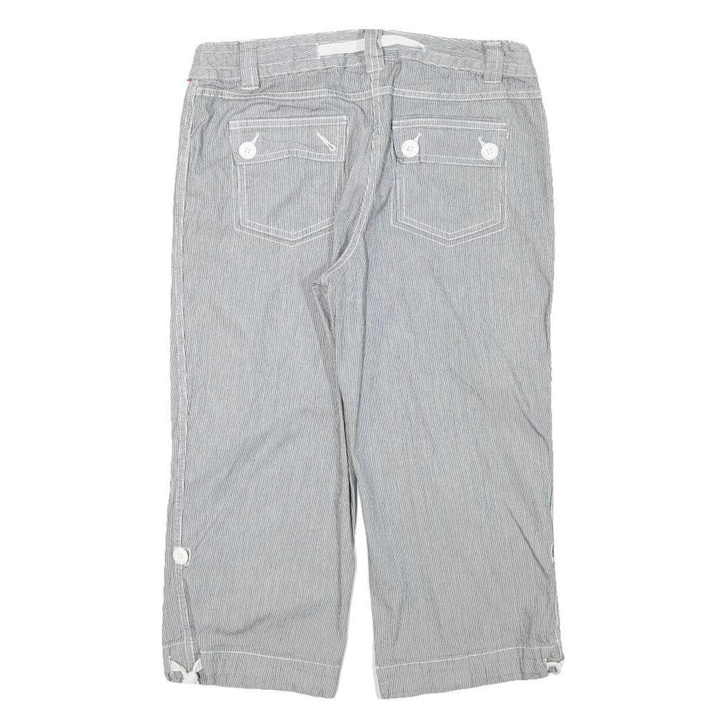 STYLE AND CO Womens Cotton Blend Blue Casual Shorts M W28 Button Pocket