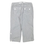 STYLE AND CO Womens Cotton Blend Blue Casual Shorts M W28 Button Pocket