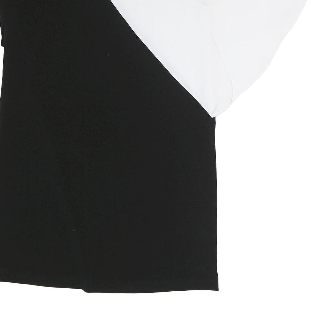 ZARA Womens Black & White Printed Top Short Sleeve Round Neck M Casual