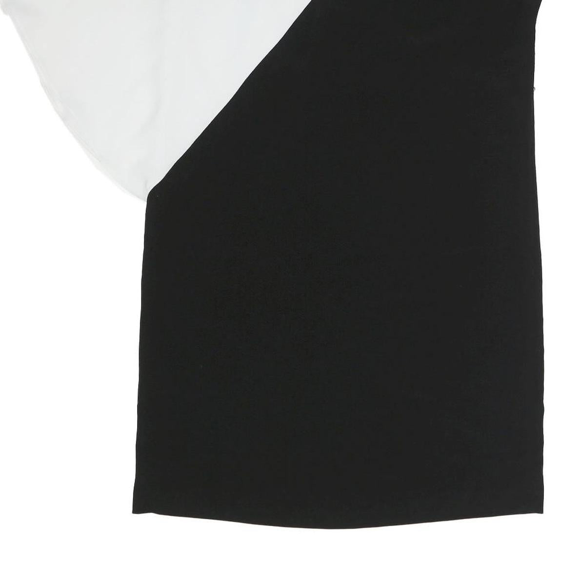 ZARA Womens Black & White Printed Top Short Sleeve Round Neck M Casual