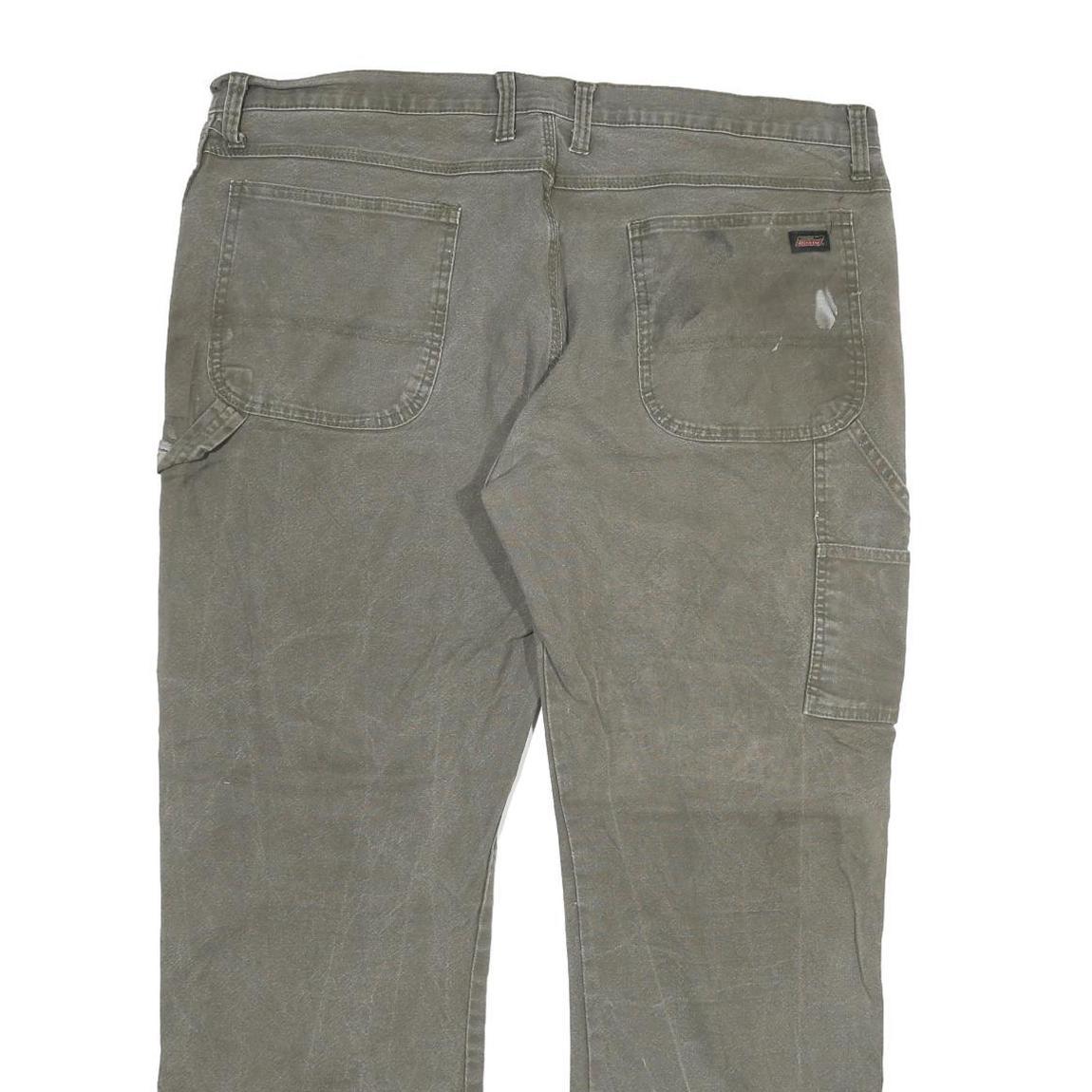 DICKIES Mens Regular Fit Jeans Grey Cotton Blend W40 L32 Workwear Utility Style