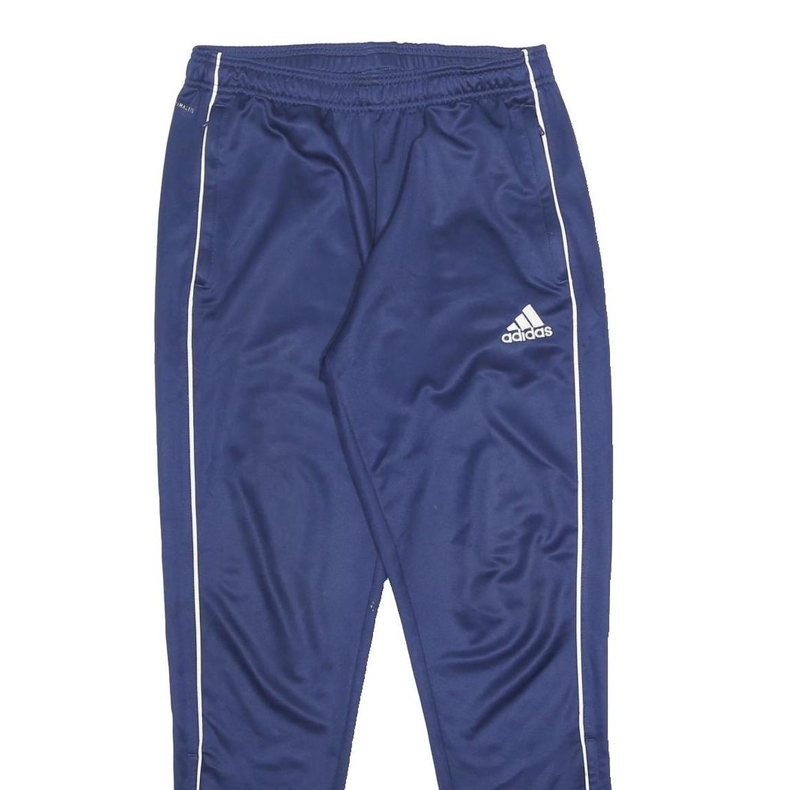 ADIDAS Mens Joggers Blue White M W28 L29 Slim Tapered Athletic Sportswear