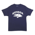 RUSSELL ATHLETIC Mens Navy Blue Nevada Graphic T-Shirt L Short Sleeve Crew Neck