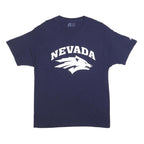 RUSSELL ATHLETIC Mens Navy Blue Nevada Graphic T-Shirt L Short Sleeve Crew Neck